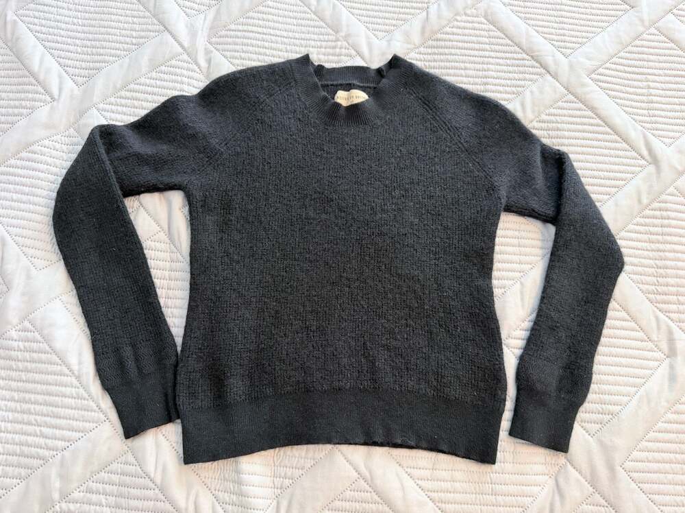 WESTON ON BOUCHER Black Knit Crewneck Pullover Sweater Long Sleeve 
Size S